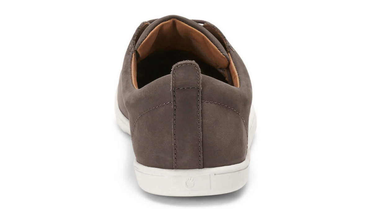 Barfußschuh, geschlossene Zehen und geschlossener Fersenbereich, Schnürung, flexible Sohle, Einzelschuh, Rückansicht