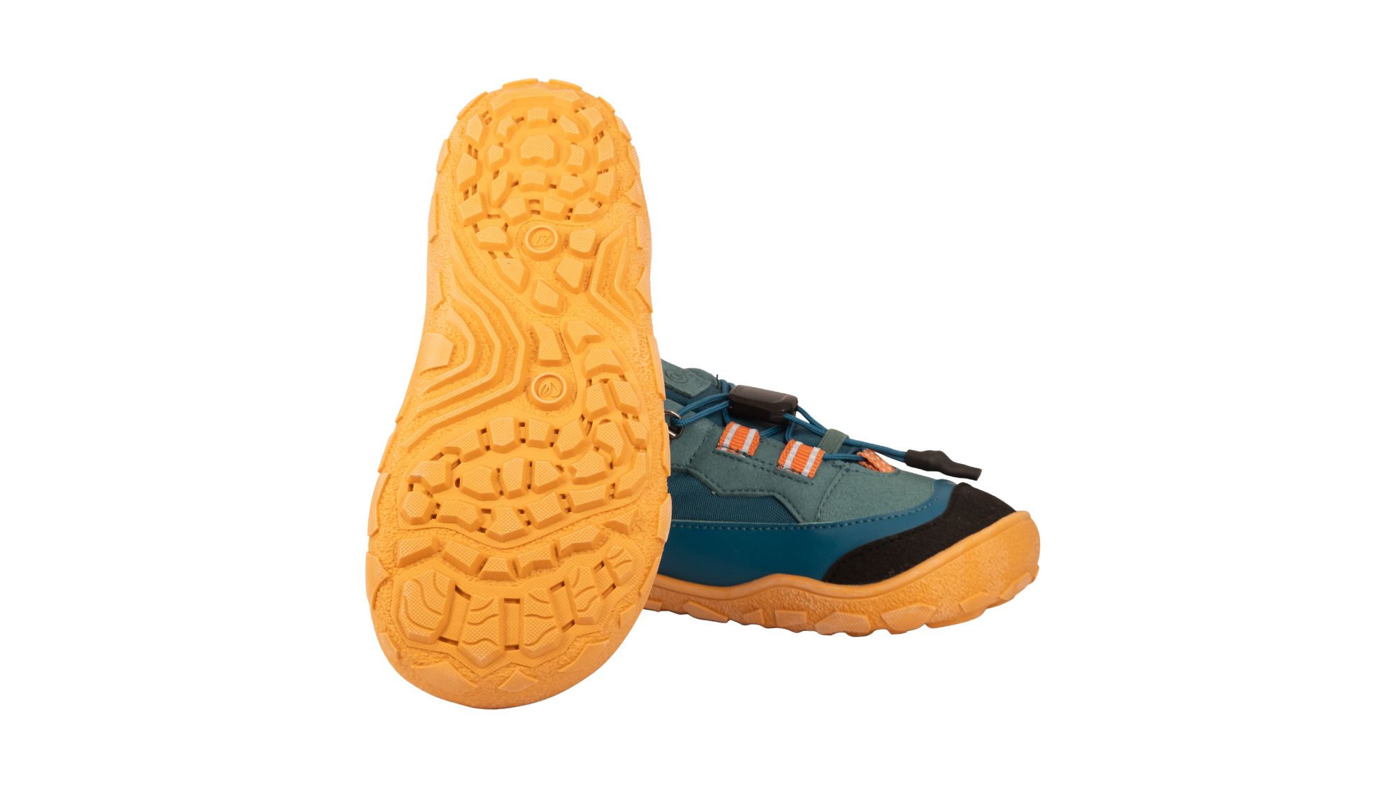 Barfußschuh mit profilierter, flexibler Sohle, Ansicht von unten