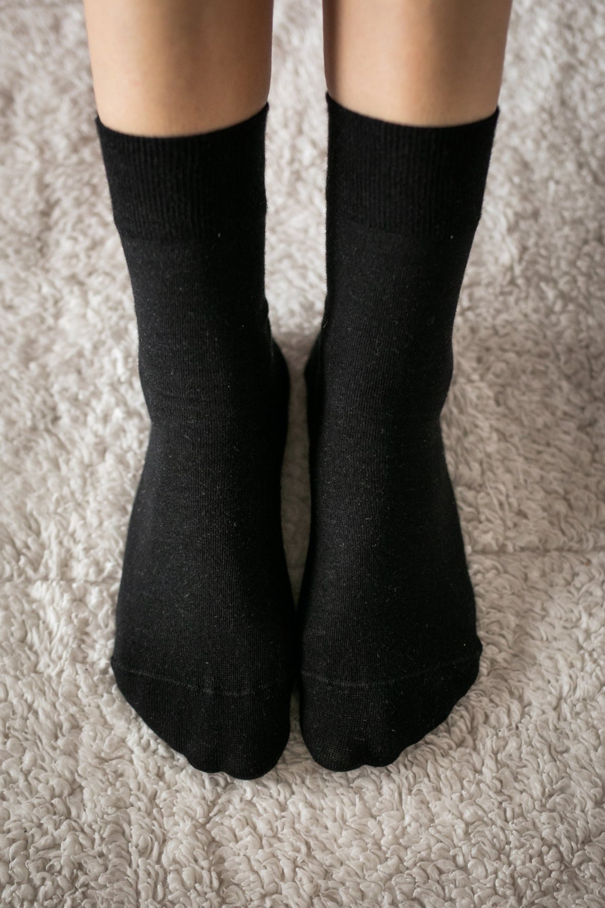 Socke für Erwachsene als Paar, enganliegend, geschlossener Zehenbereich, geschlossener Fersenbereich, Draufsicht