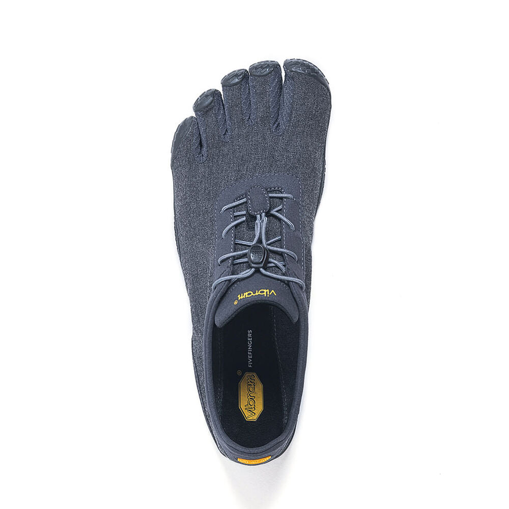 Barfußschuh für Erwachsene mit Schnürung und fünf einzelnen Zehenkammern, Draufsicht