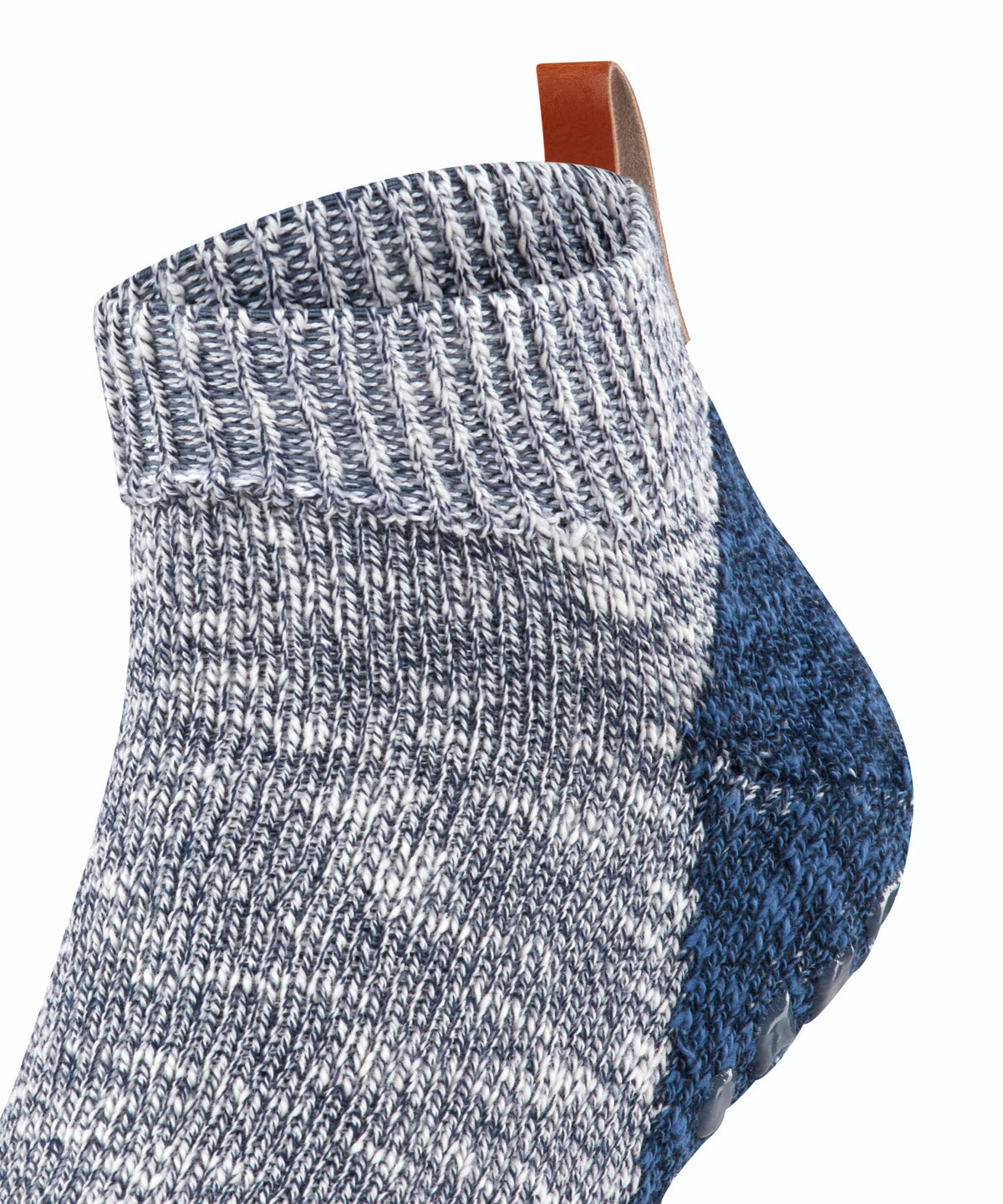 Erwachsenen-Socken, Einzelansicht, Schaft- und Bündchenbereich, Detailansicht