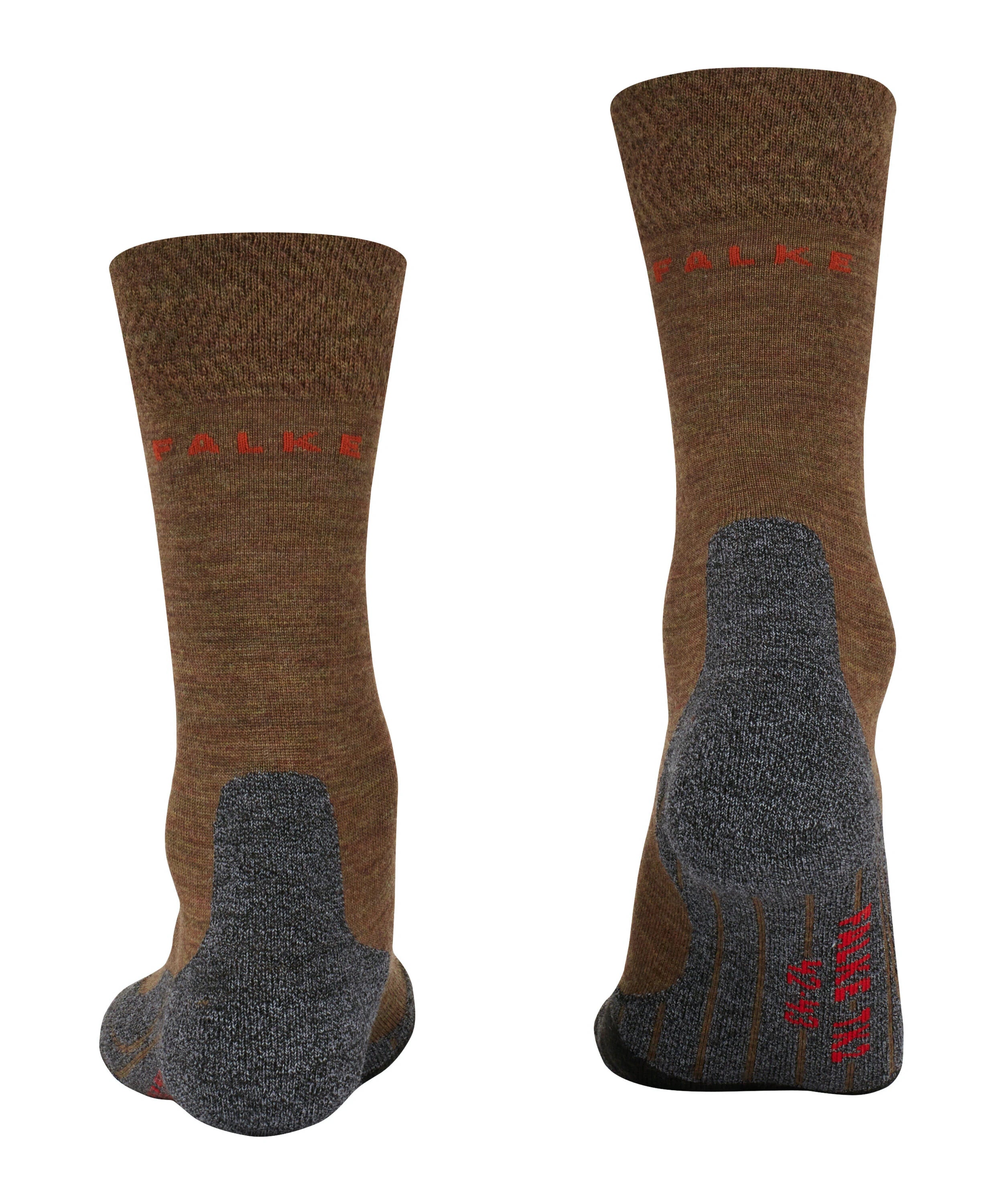 Wandersocken für Erwachsene als Paar mit mittlerem Schaft, Rückansicht.