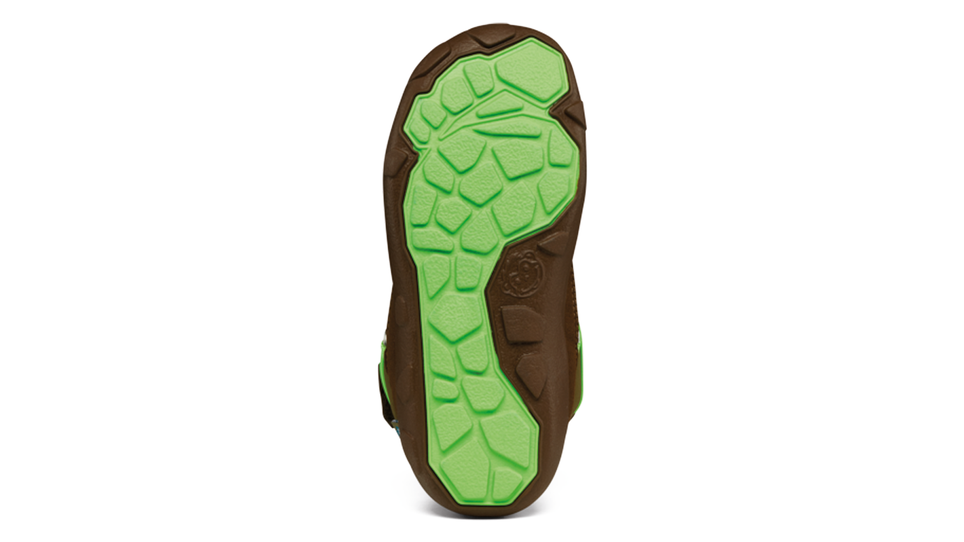 Kinder Barfußwinterstiefel mit profilierter, flexibler Sohle, Ansicht von unten