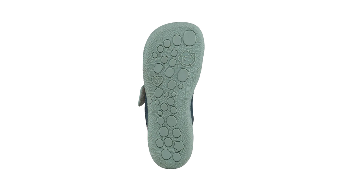 Kinder Barfußschuh mit flexibler Sohle und strukturiertem Profil, Ansicht von unten
