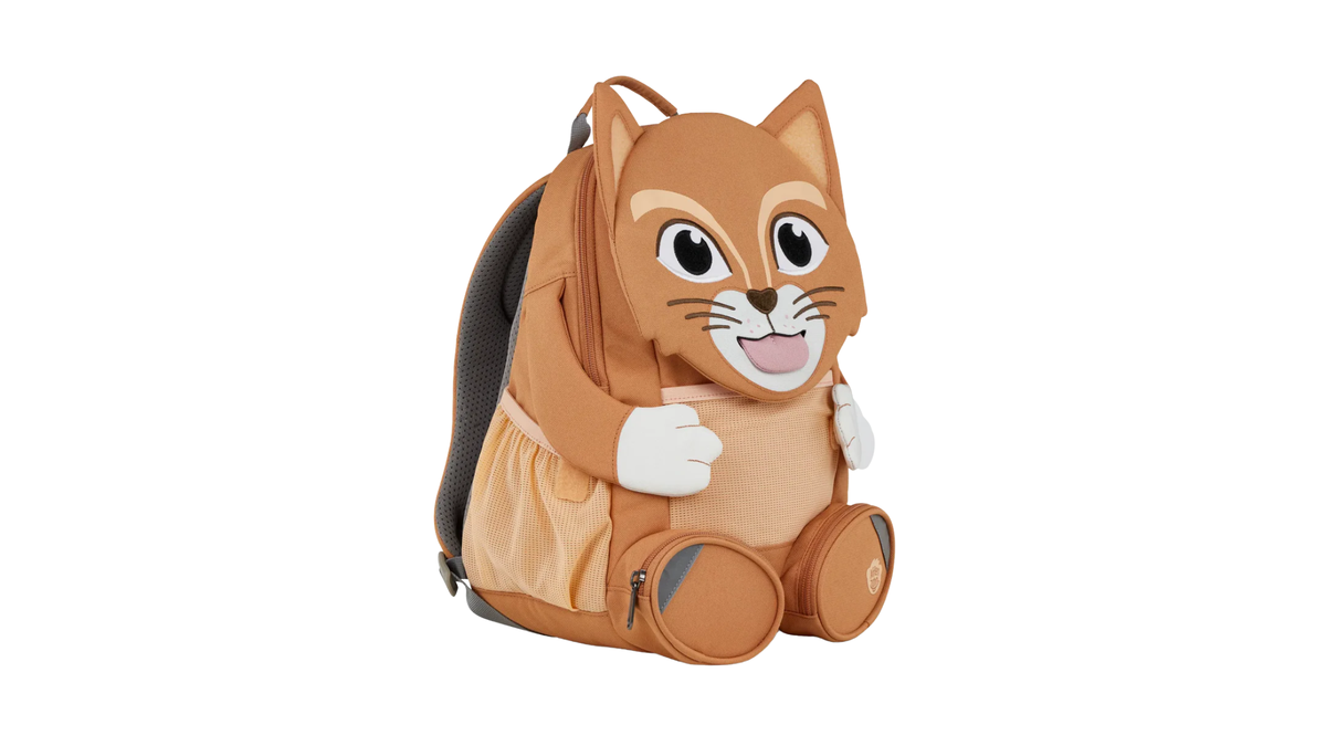 Kinderrucksack in Tierform (Katze), Seitenansicht