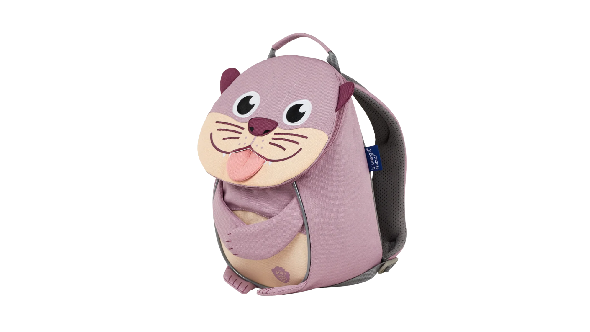 Kindergartenrucksack in Tierform, schräge Vorderansicht