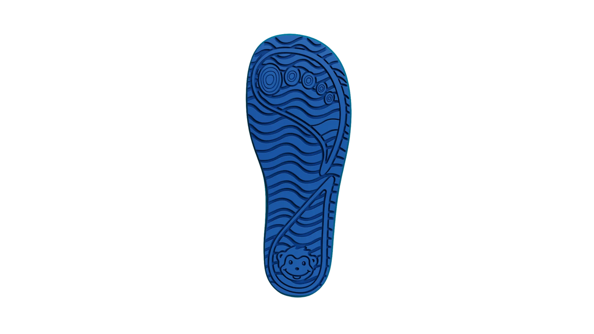 Gummistiefel für Kinder mit profilierter Laufsohle, Ansicht von unten