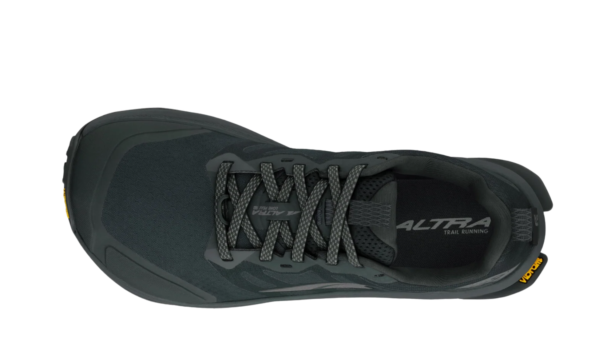 Trailrunning-Schuh für Erwachsene mit Schnürung, Draufsicht.