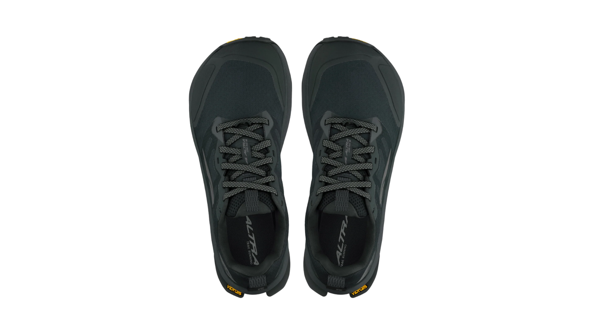 Trailrunning-Schuh für Erwachsene mit Schnürung, Draufsicht.