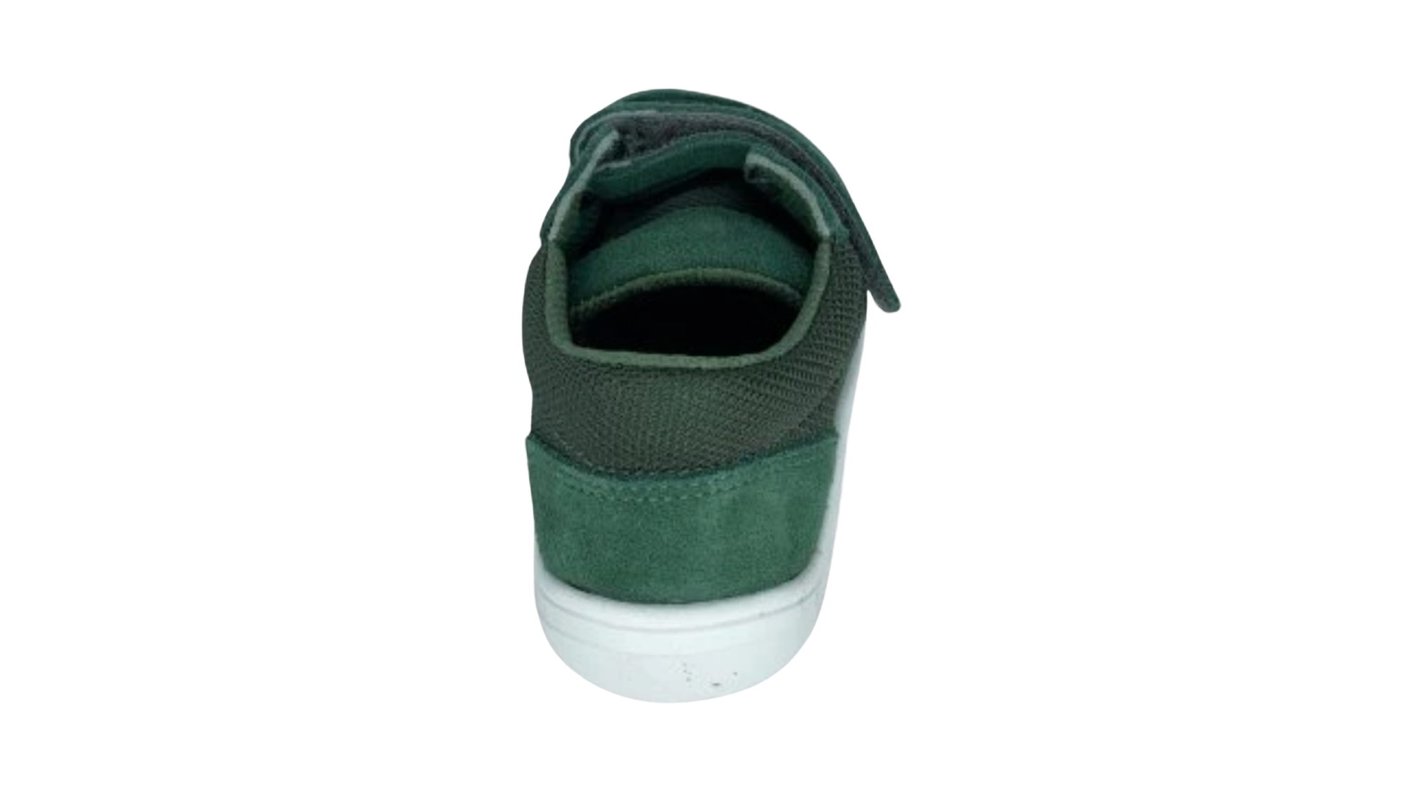 Barfußschuh mit zwei Klettverschlüssen, geschlossener Fersenbereich, Rückansicht