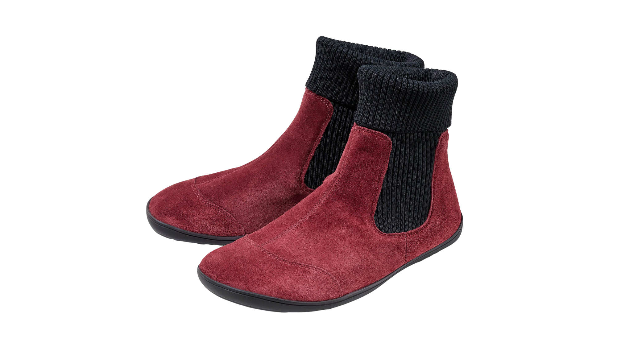 Barfußstiefelette für Erwachsene mit flexibler Sohle und geschlossener Ferse, Ansicht von unten.