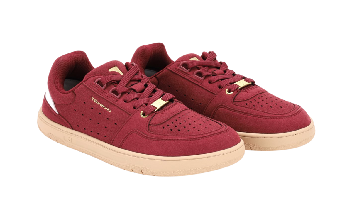 Paar Sneaker für Erwachsene mit Schnürung, geschlossener Zehen- und Fersenpartie und flacher Sohle, schräge Vorderansicht