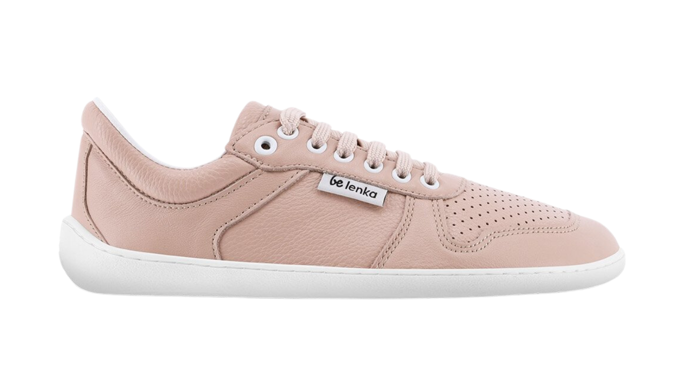 Barfußschuh Sneaker, breite Zehenbox, flexible Sohle, Schnürung, geschlossene Zehen, geschlossener Fersenbereich, Seitenansicht außen