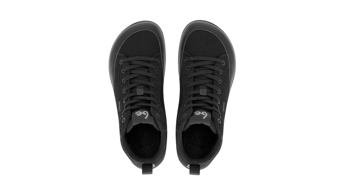 Barfußschuhe als Paar mit Schnürung, breite Zehenbox, Draufsicht