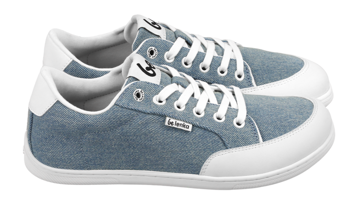 Barfußsneaker, Seitenansicht außen. Einzelansicht mit geschlossener Ferse.