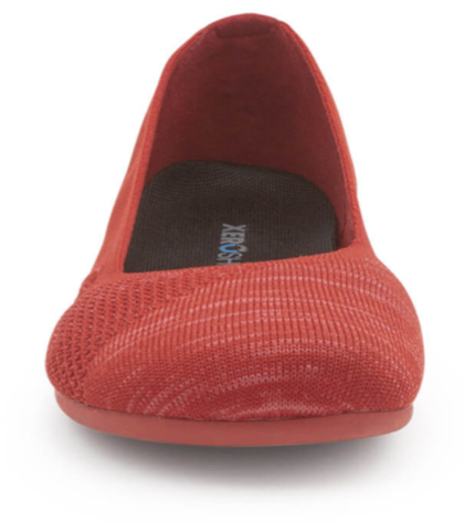Barfußballerina, geschlossene Zehen und geschlossener Fersenbereich, elastischer Einstieg ohne Verschluss, flexible Sohle, Einzelschuh, Vorderansicht