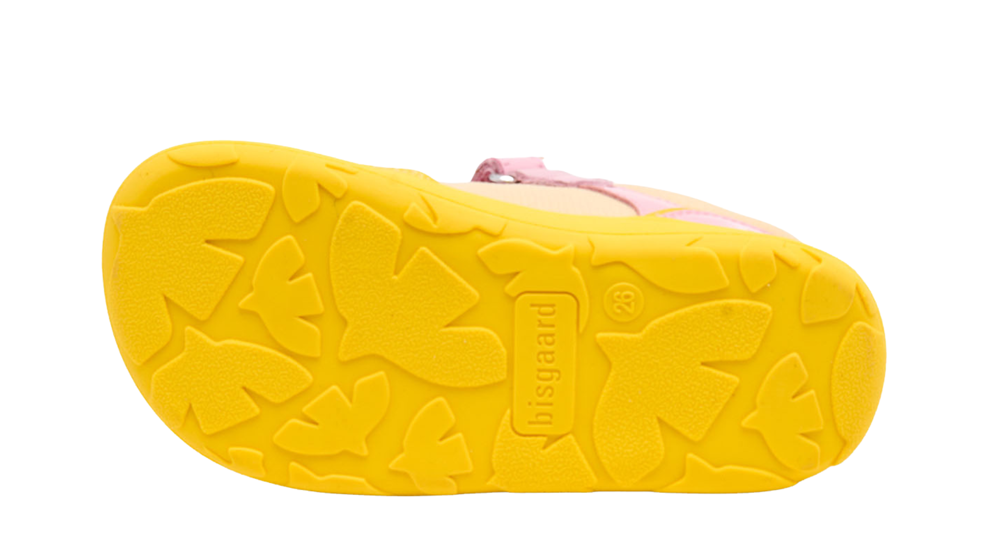 Barfußschuh mit profilierter, flexibler Sohle, Ansicht von unten