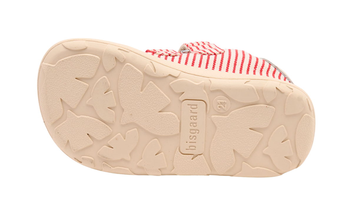 Barfußschuh mit profilierter, flexibler Sohle, Ansicht von unten