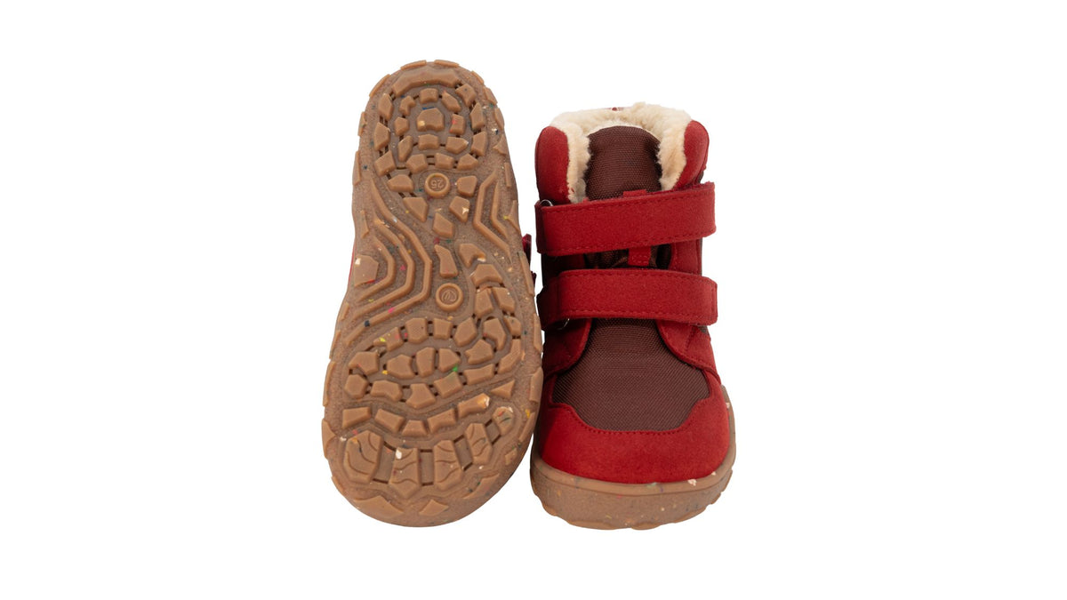 Barfußwinterstiefel mit profilierter, flexibler Sohle, Ansicht von unten