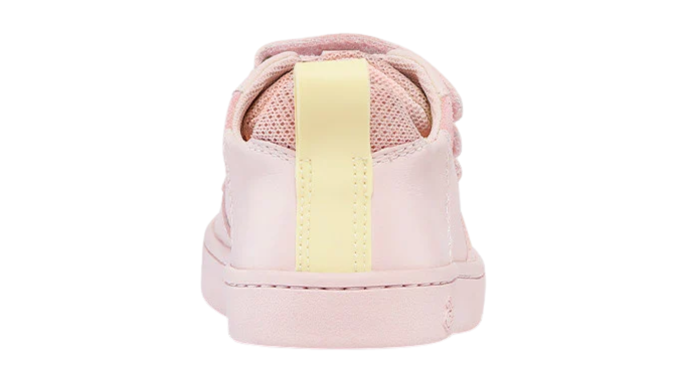 Barfußschuh mit drei Klettverschlüssen, breite Zehenbox, flexible Sohle, geschlossener Fersenbereich, Rückansicht