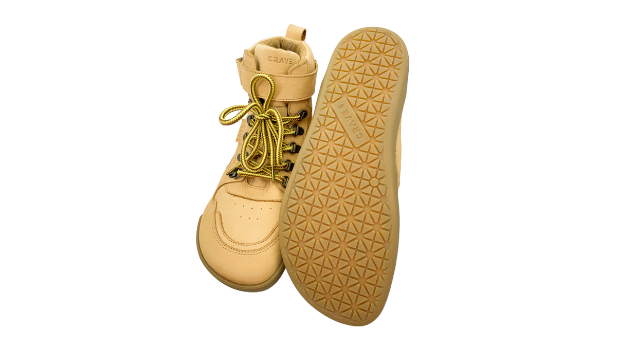 Kinder Barfußschuh mit flacher Sohle und Profil, Ansicht von unten