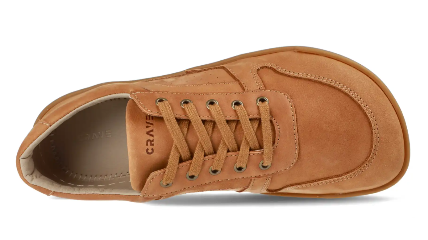 Barfußschuh für Kinder mit Schnürung, breiter Zehenbox, flacher flexibler Sohle, geschlossenen Zehen und Ferse, Draufsicht