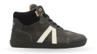 Barfußschuh mit Schnürung, breite Zehenbox, flexible Sohle, geschlossener Fersenbereich, Seitenansicht außen, einzelner Schuh