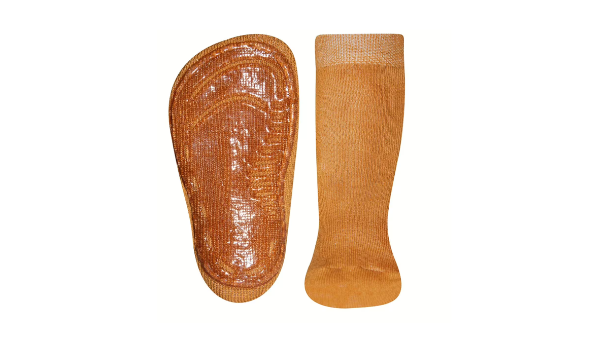 Socken als Paar, ein Socken in Draufsicht, ein Socken mit Innenansicht