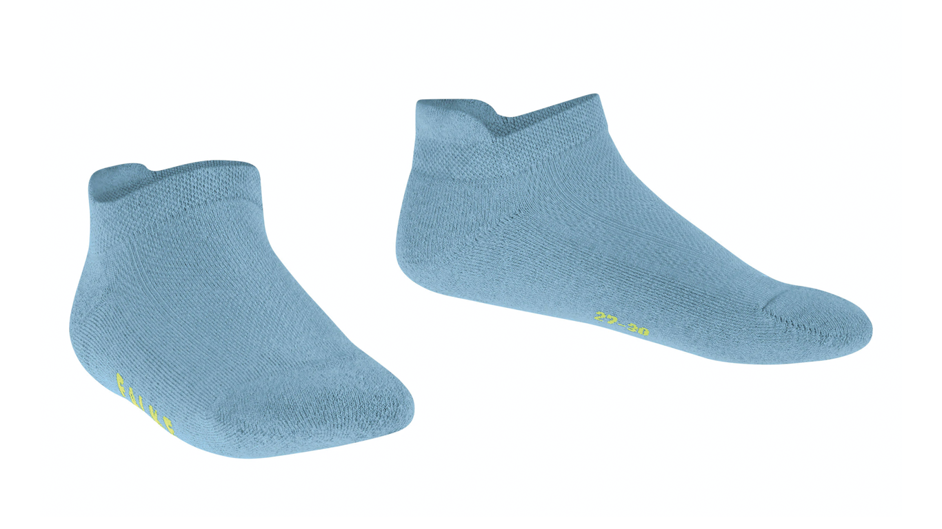 Sneaker-Socken für Kinder, Paaransicht, niedriger Schaft, schräge Vorderansicht