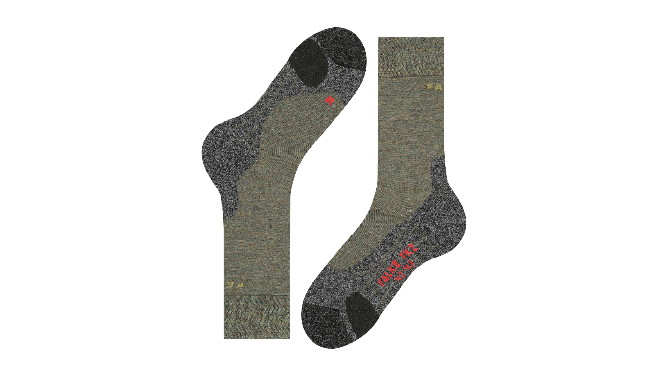 Wandersocken für Erwachsene als Paar mit mittlerem Schaft, Seitenansicht.