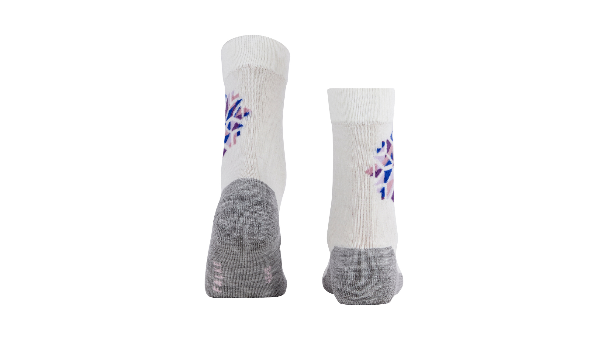 Paar Kindersocken in Wadenhöhe mit verstärktem Sohlenbereich und Motiv am Schaft, Rückansicht