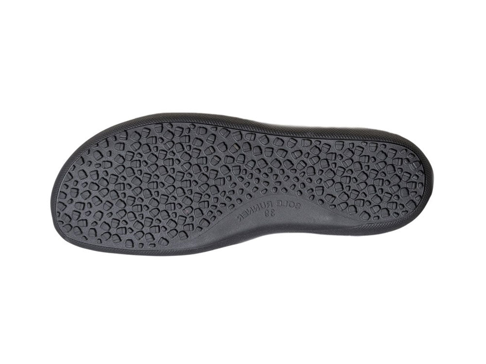 Barfußwinterstiefel, flexible Sohle mit Profilstruktur, einzelner Schuh, Ansicht von unten