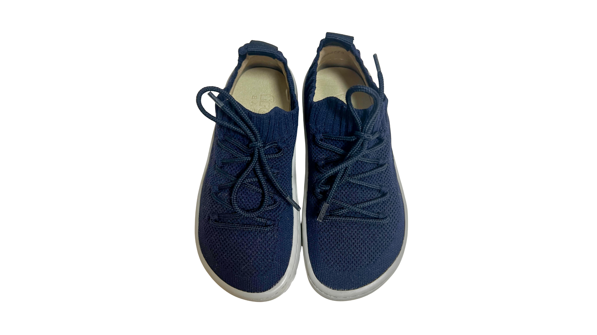 Barfußschuhe mit Schnürung, geschlossene Zehen und geschlossener Fersenbereich, Draufsicht, Paar