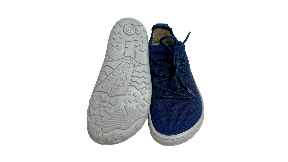 Barfußschuhe mit flexibler profilierter Sohle, Ansicht von unten, Paar
