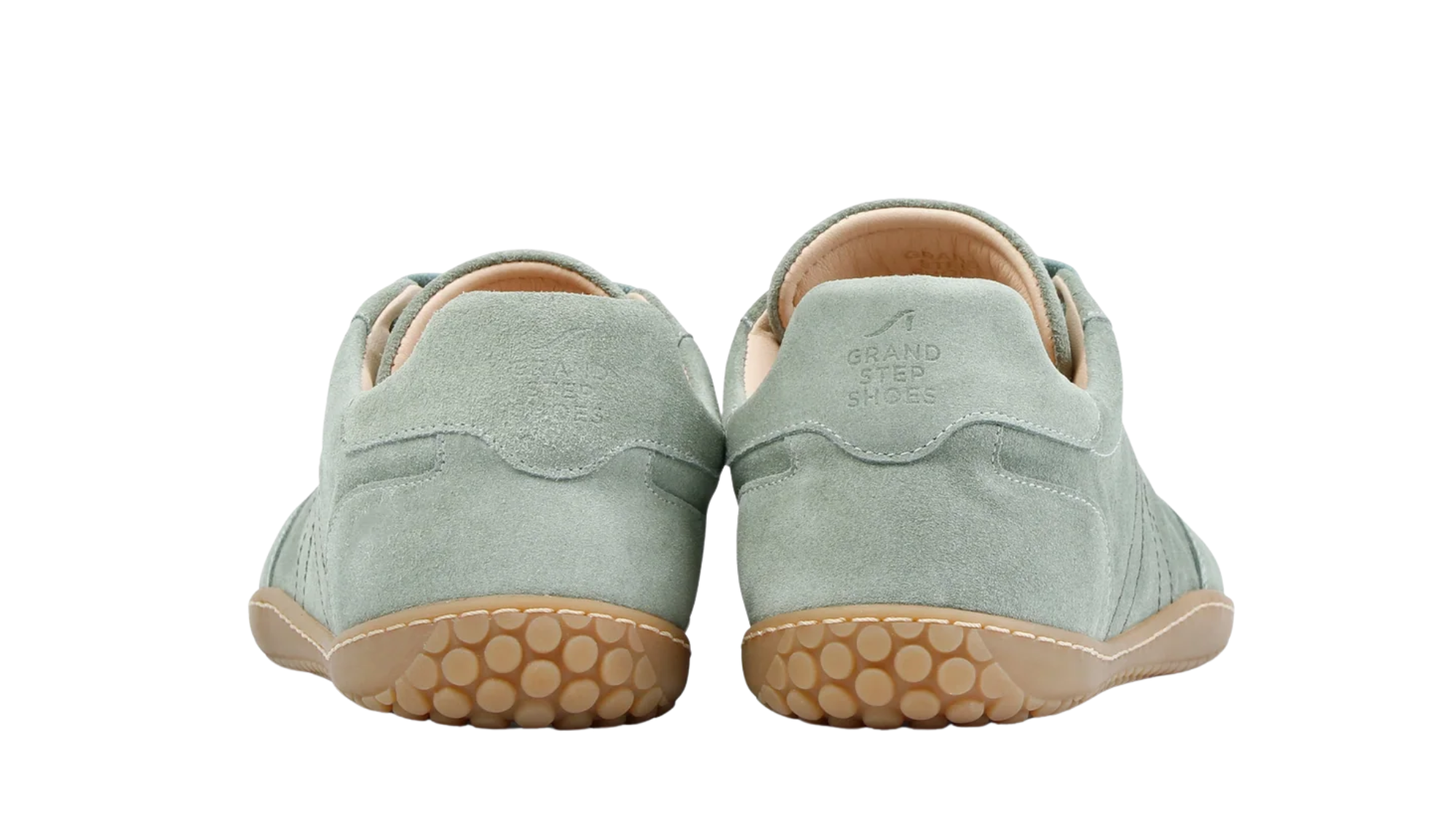 Paar Barfuß-Halbschuhe für Erwachsene mit flacher Sohle und niedrigem Schaft, Rückansicht