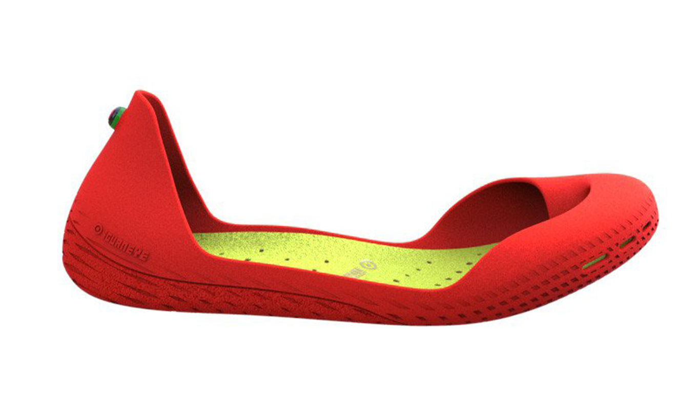 Barfußschuh mit geschlossener Zehenbox und geschlossenem Fersenbereich, einteiliges Design ohne Verschluss, flexible Sohle, Seitenansicht außen