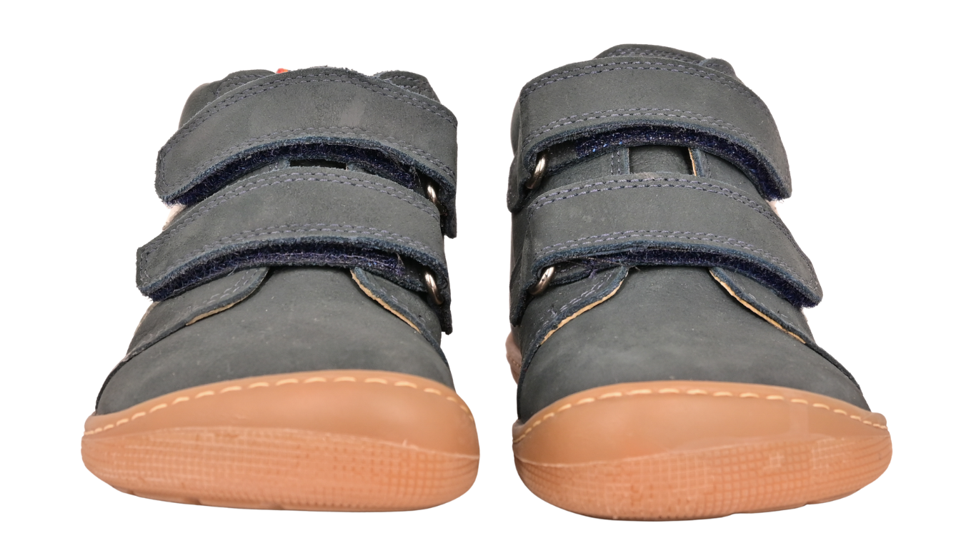 Barfußschuh für Kinder mit zwei Klettverschlüssen als Paar, Draufsicht