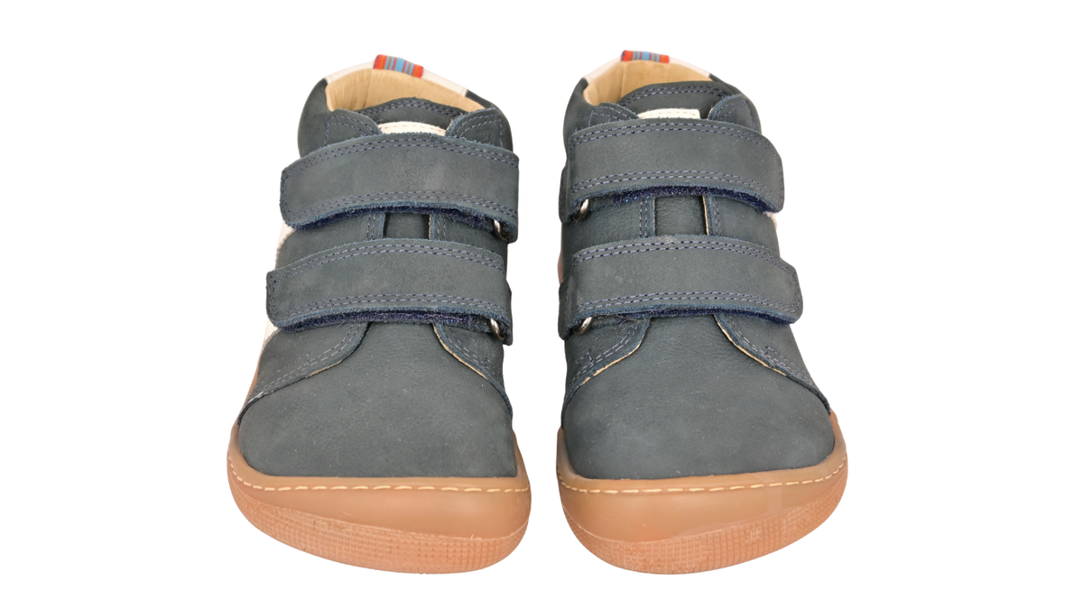Barfußschuh für Kinder mit zwei Klettverschlüssen als Paar, Draufsicht