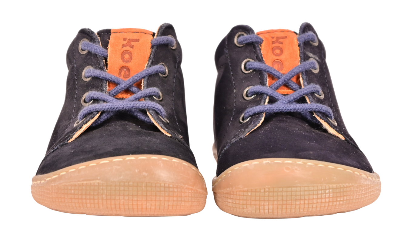 Barfußschuh für Kinder mit Schnürung als Paar, Draufsicht