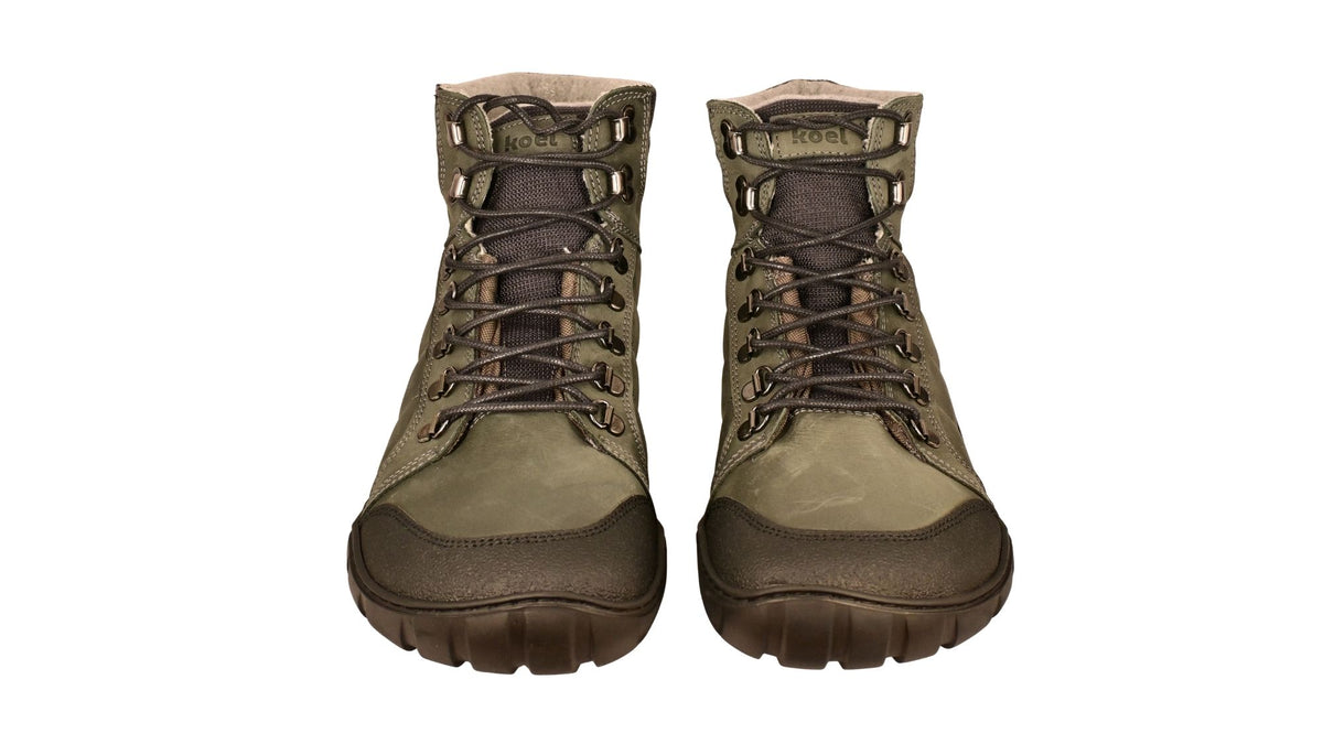 Barfußstiefel für Erwachsene mit Schnürung als Paar, Draufsicht