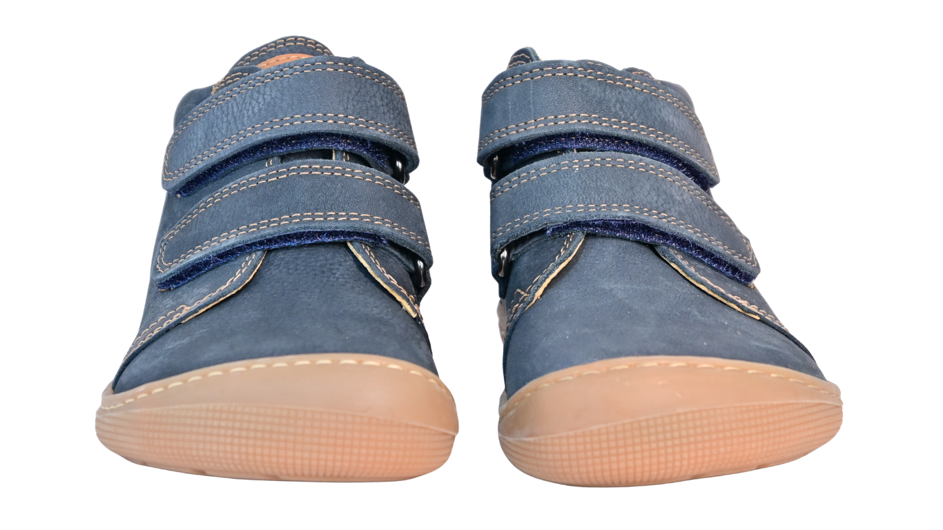 Barfußschuh für Kinder mit zwei Klettverschlüssen als Paar, Draufsicht