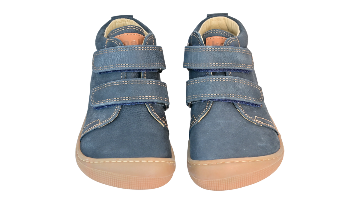 Barfußschuh für Kinder mit zwei Klettverschlüssen als Paar, Draufsicht
