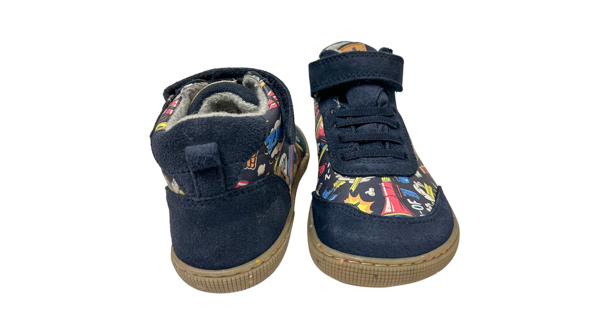 Barfußschuh für Kinder mit Klettverschluss als Paar, Draufsicht und Rückansicht