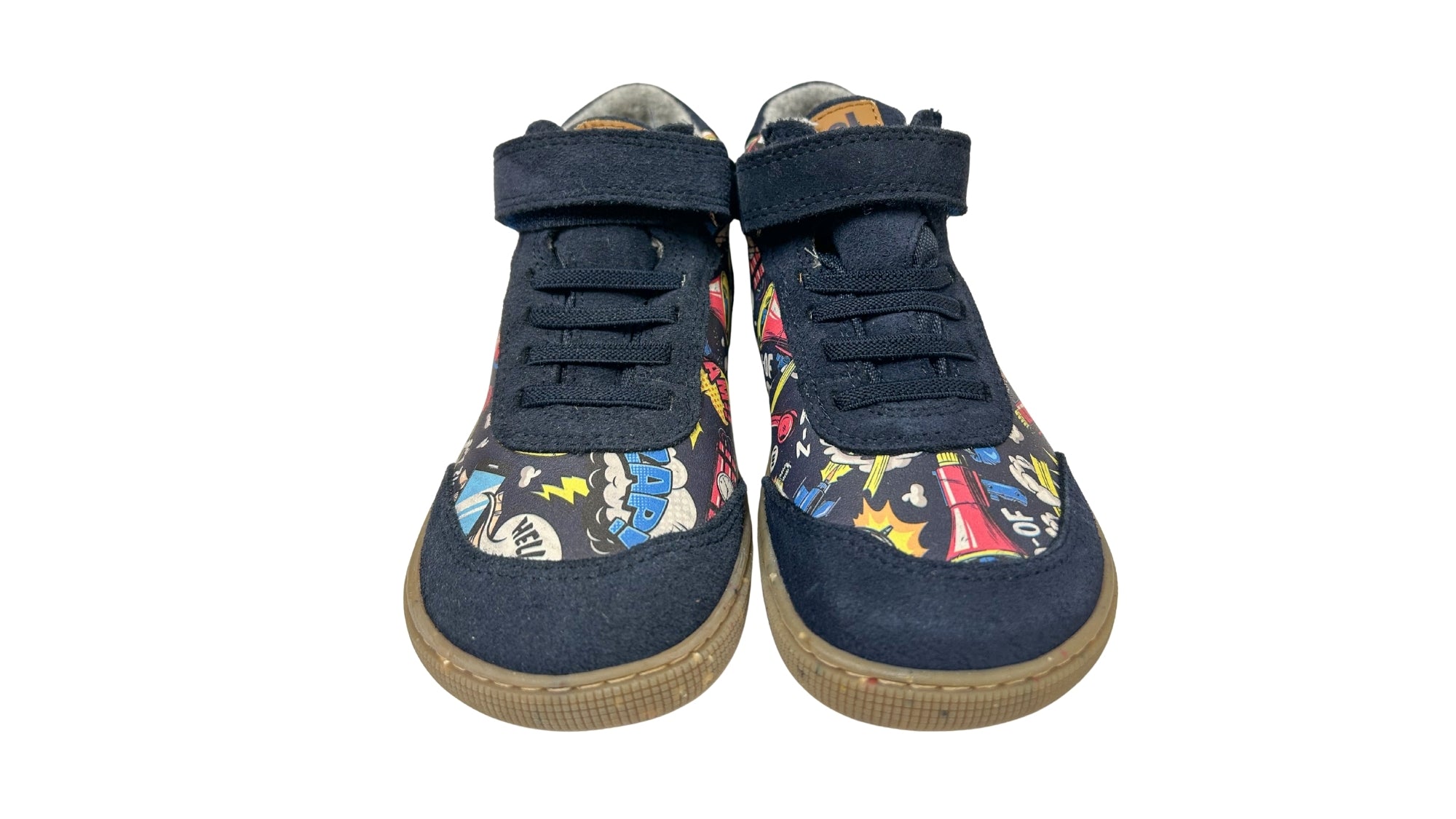 Barfußschuh für Kinder mit Klettverschluss als Paar, Vorderansicht