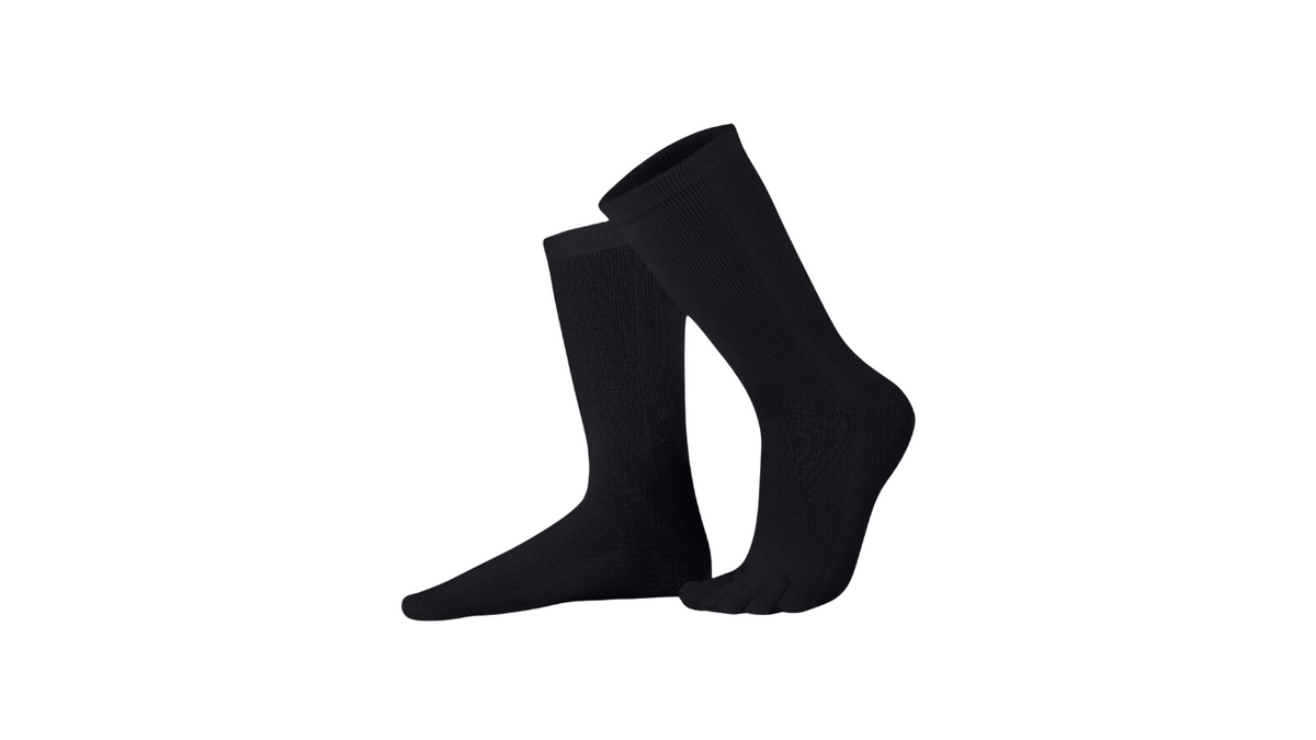 Socken ohne Zehentrennung, knöchelhoch, Seitenansicht als Paar