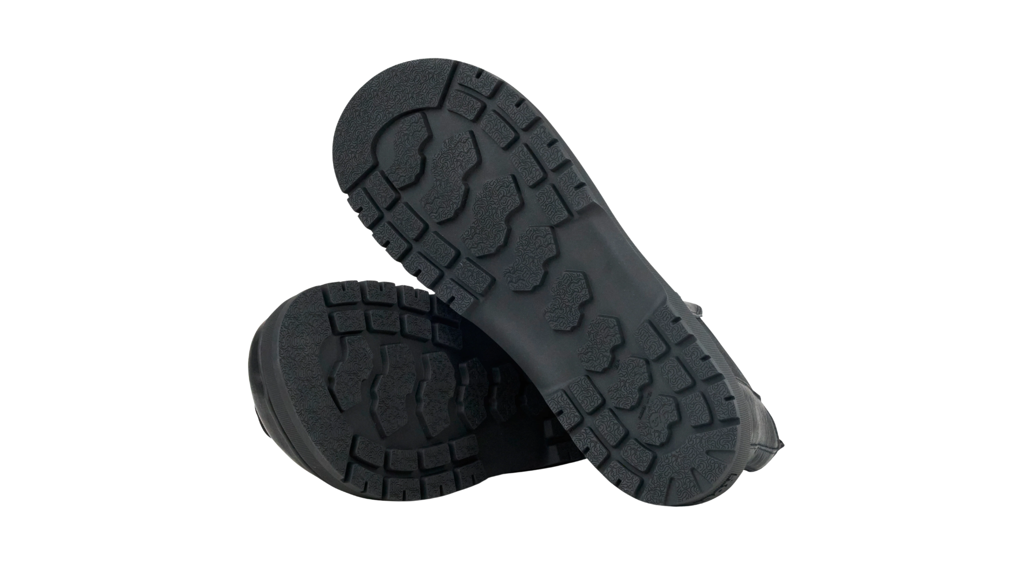 Paar Chelsea-Barfußschuhe für Damen mit profilierter Laufsohle, Ansicht von unten
