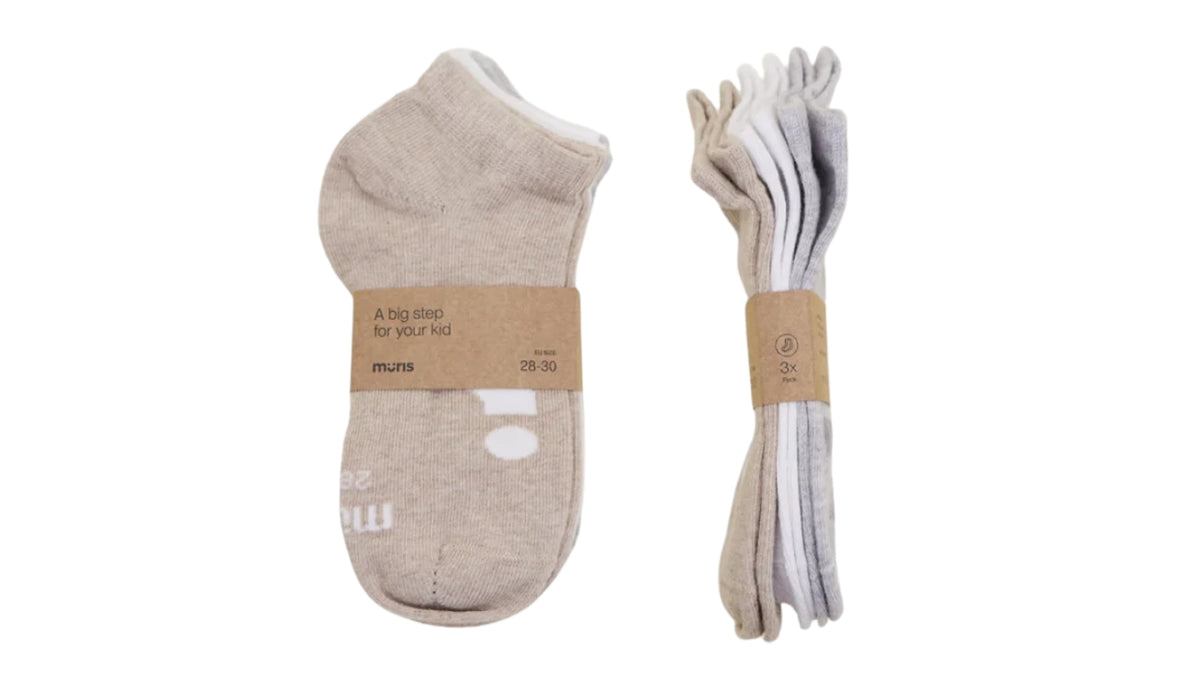 Socken in kurzer Form ohne Schaft, mehrere Paare gebündelt, Draufsicht