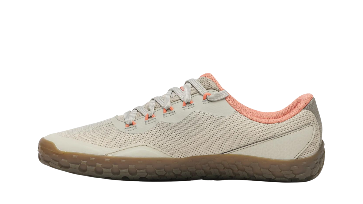 Barfußschuh für Erwachsene mit Schnürung, breiter Zehenbox und profilierter Sohle, Seitenansicht innen