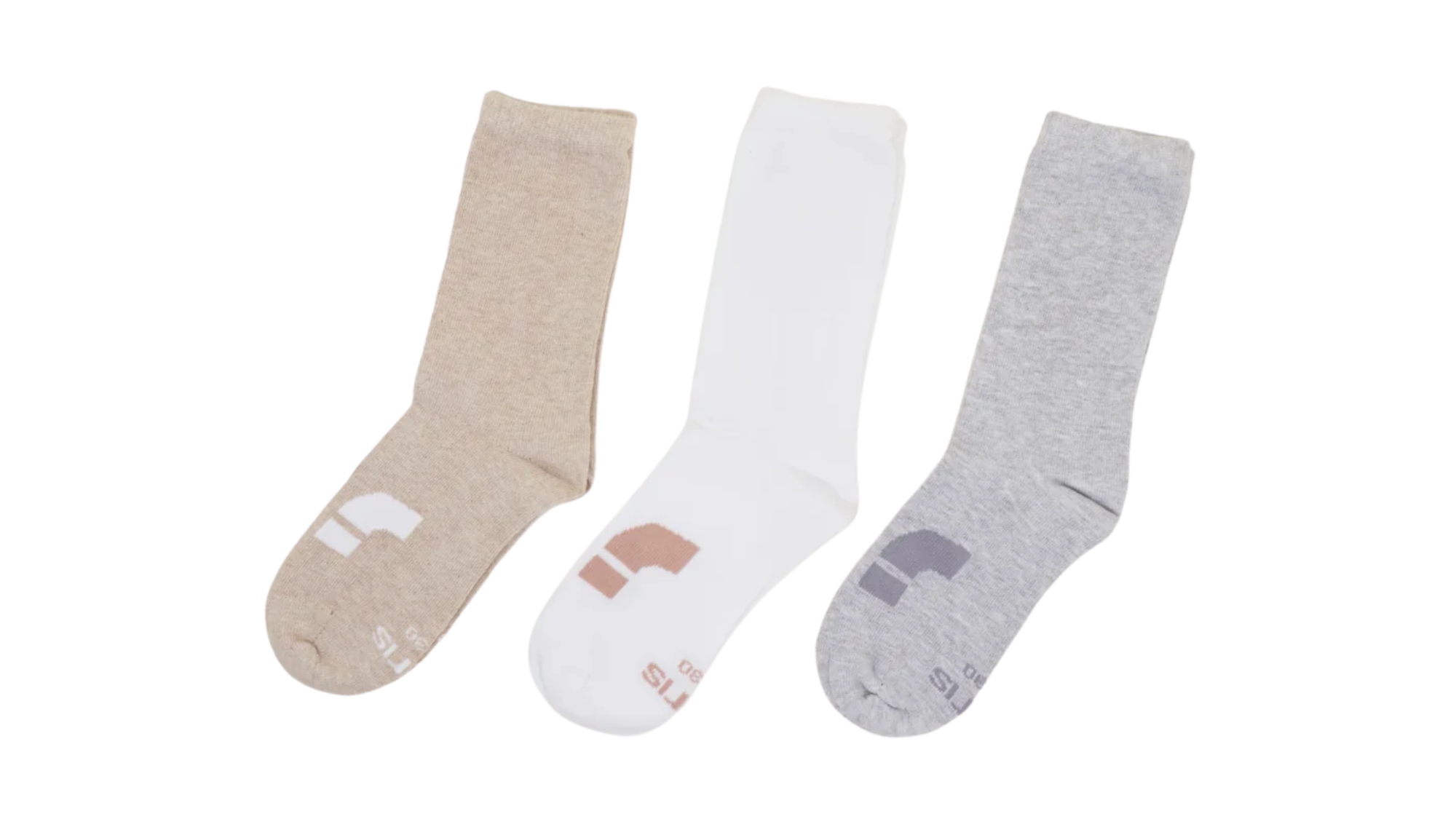Socken in mittlerer Länge, mehrere Paare nebeneinander, Draufsicht