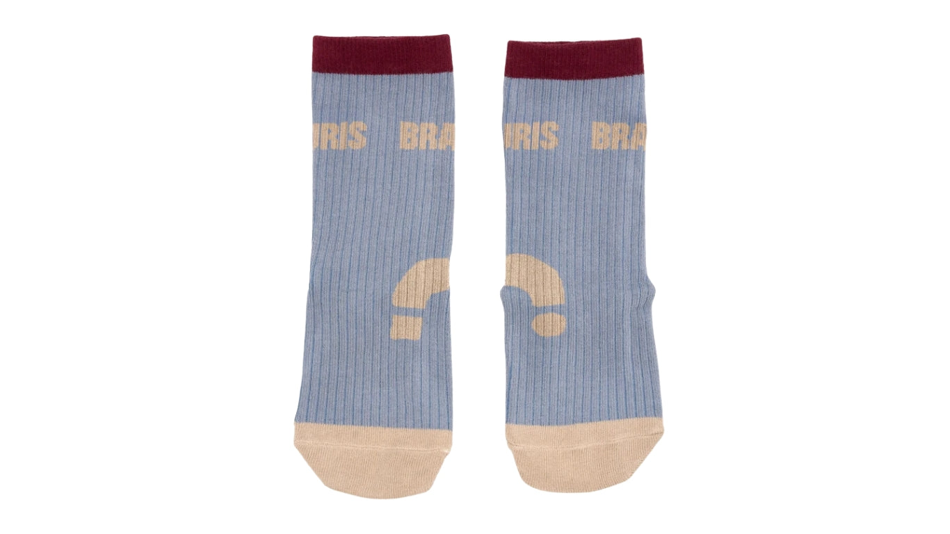 Socken für Kinder, Draufsicht, Paaransicht, gerippter Schaft, elastischer Bund, verstärkter Zehen- und Fersenbereich